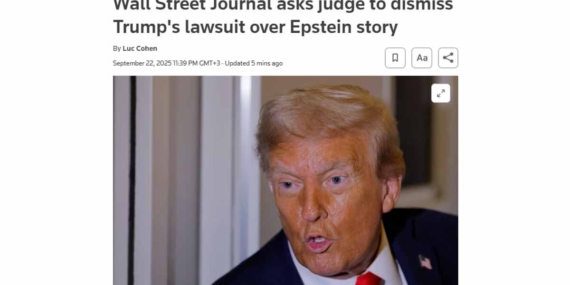 WSJ, Trump’ın 10 milyar $’lık iftira davasının reddini istedi