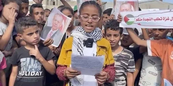 Gazzeli çocuklardan Erdoğan’a çağrı: “Bizi kurtarın”