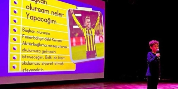 8 yaşındaki Aras, Kerem Aktürkoğlu vaadiyle okul başkanı seçildi
