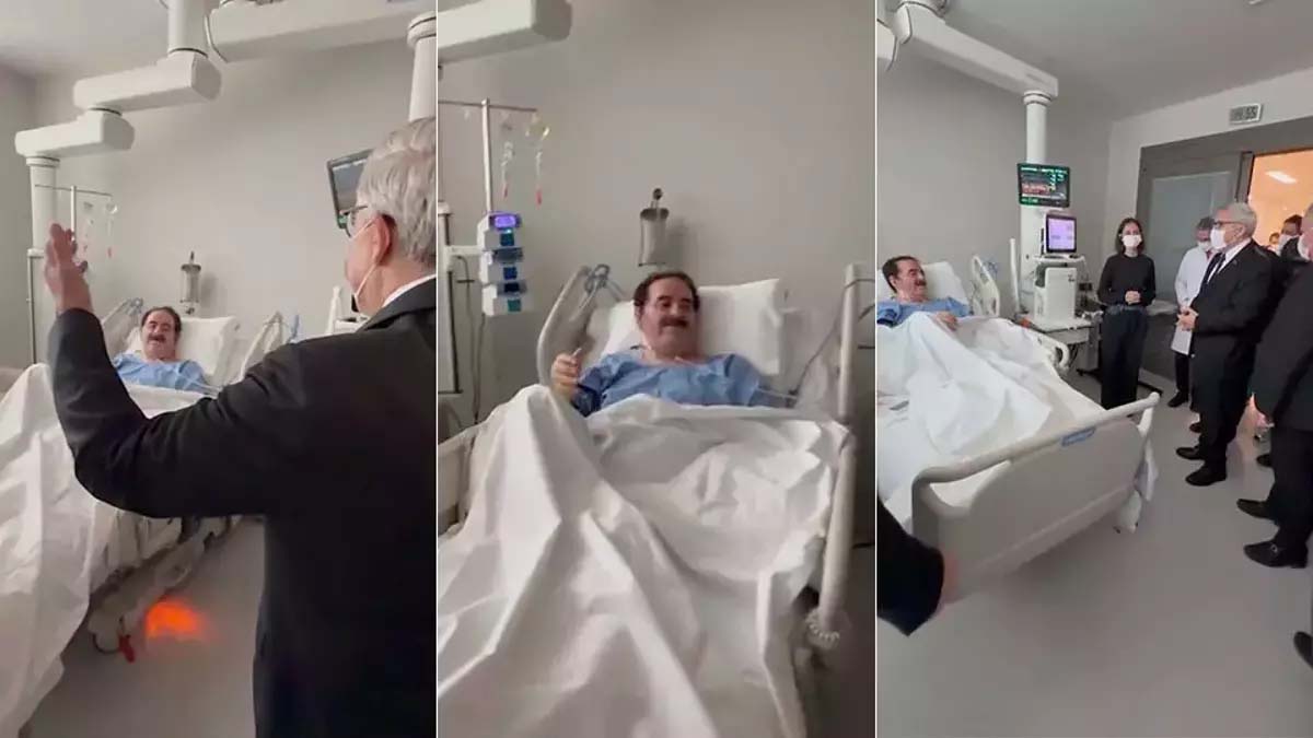 İbrahim Tatlıses hastanede ziyaretçilerine türkü söyledi