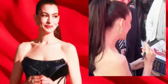 Anne Hathaway’e hayranından galada anlamlı hediye