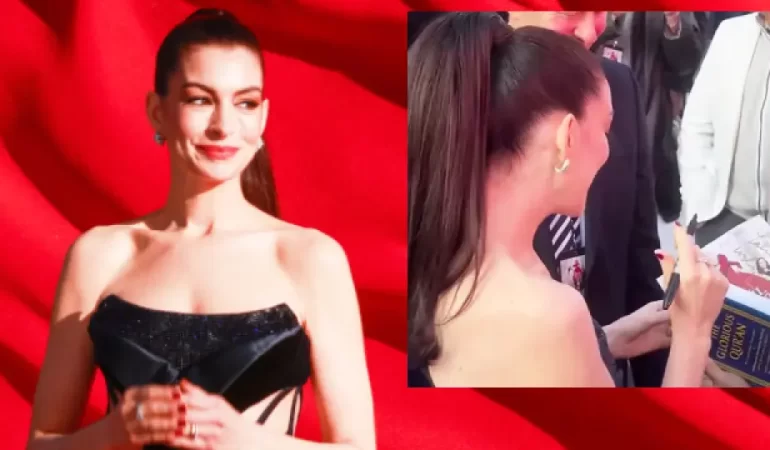 Anne Hathaway’e hayranından galada anlamlı hediye