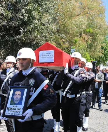 Şehit polis Serkan Hızlı ebediyete uğurlandı