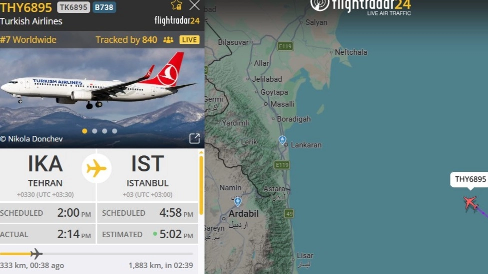 Tahran'da mahsur kalan THY uçağı Türkiye'ye döndü