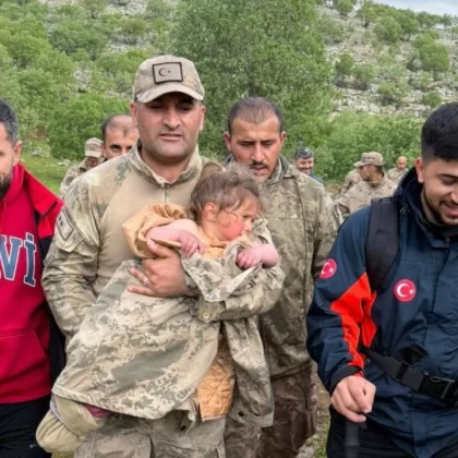 Batman'da kaybolan küçük Melike 17 saat sonra bulundu