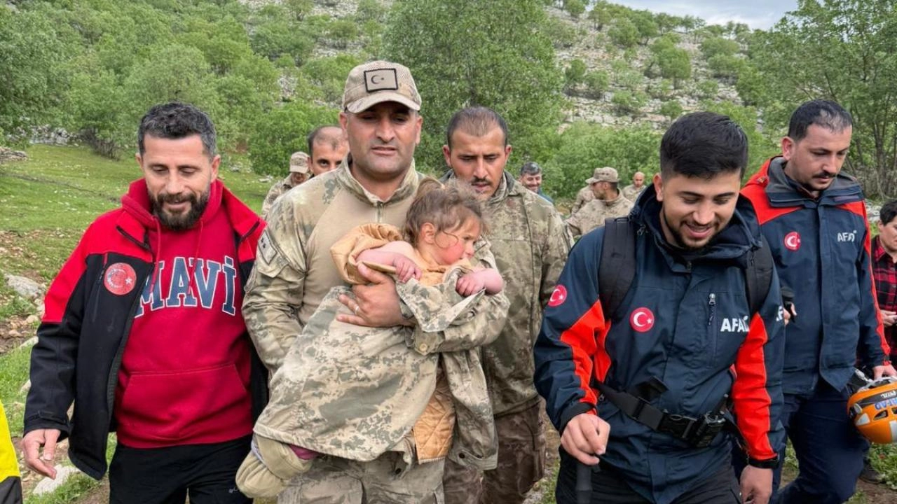 Batman'da kaybolan küçük Melike 17 saat sonra bulundu