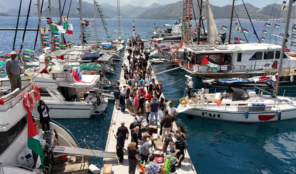 Küresel Sumud Filosu Marmaris'ten yola çıktı