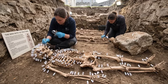 700 yıllık iskelette 167 kırık: Mancınık mermisiyle gelen ölüm