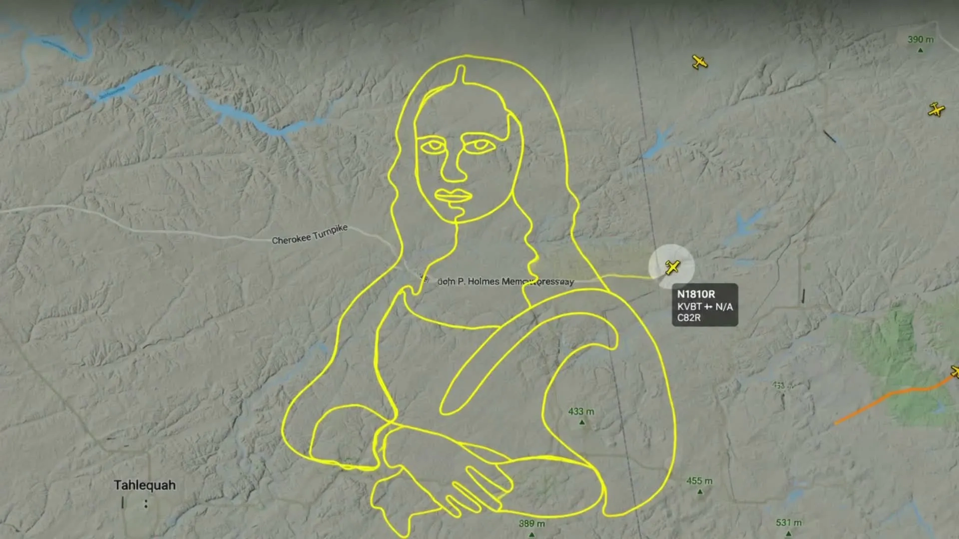 Gökyüzüne Mona Lisa çizdi: "Pilot Picasso" dünyayı büyüledi