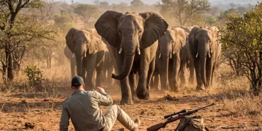 Kruger'da kaçak av dehşeti: Fil sürüsü ezerek öldürdü