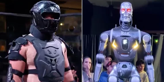 Ringde tarihi kapışma: İnsan ile insansı robot karşı karşıya geldi