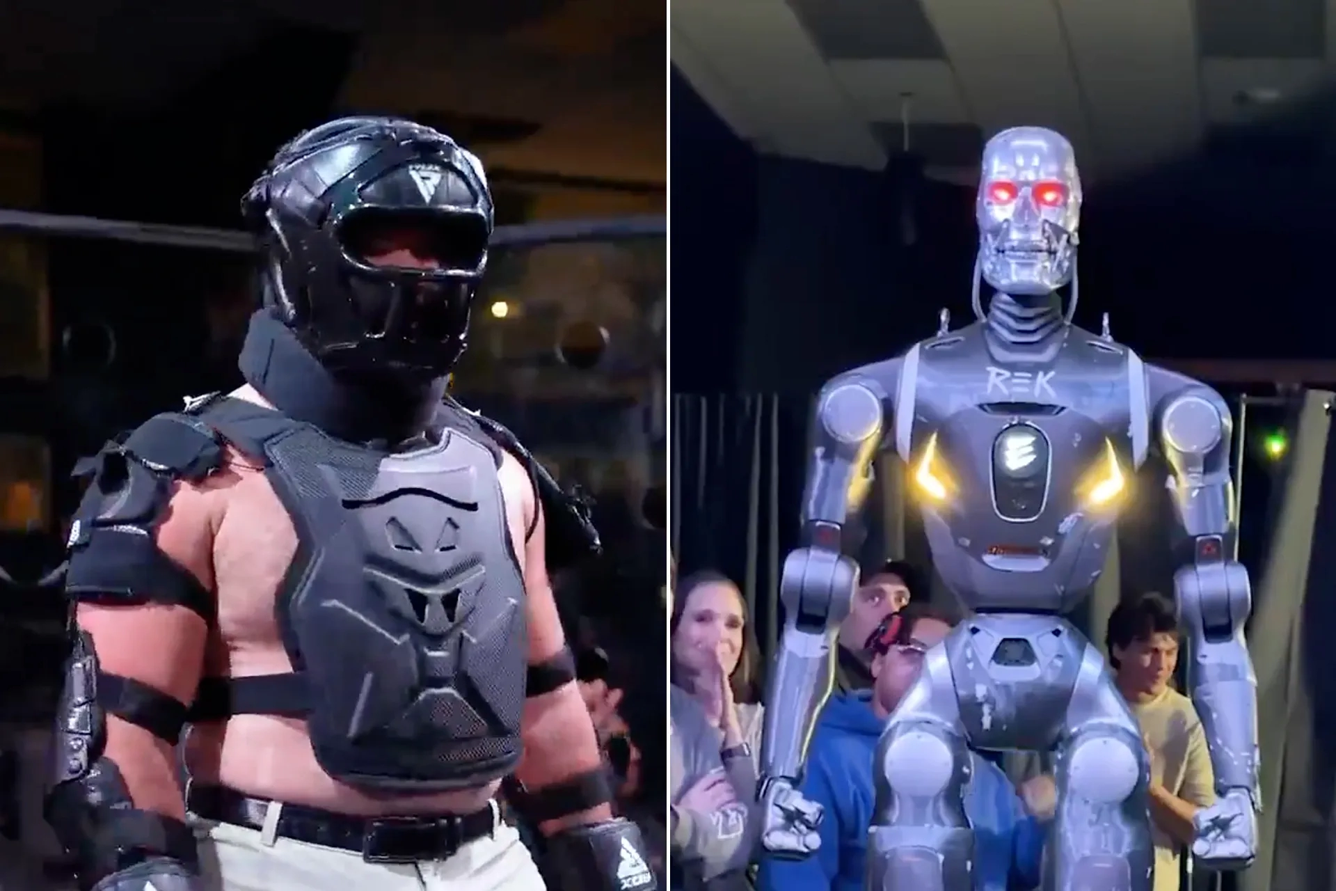 Ringde tarihi kapışma: İnsan ile insansı robot karşı karşıya geldi