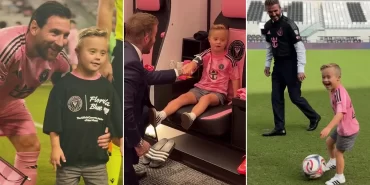 Beckham'dan Down sendromlu çocuğa Messi pazubendiyle jest!