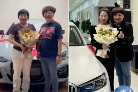 Soğuktan yüzü kızaran çalışanına BMW hediye etti